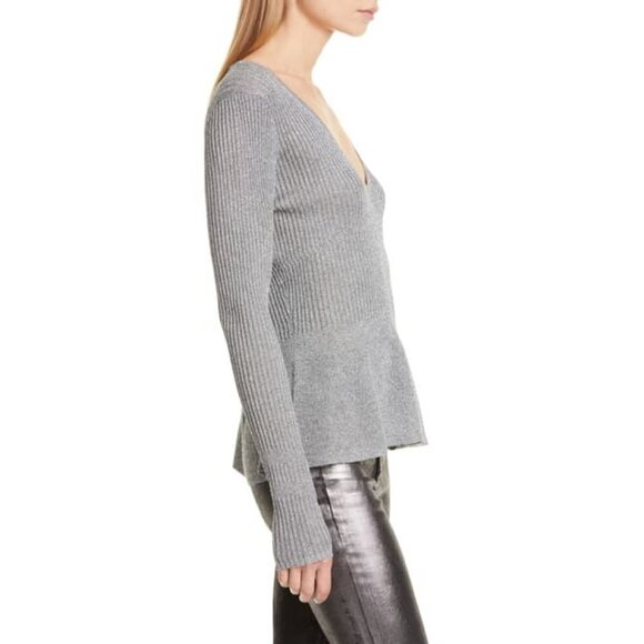 💕VERONICA BEARD💕 Esmerelda V-neck Pullover Grey - Picture 10 of 16